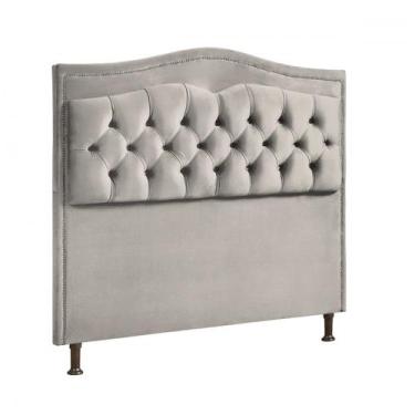 Imagem de Cabeceira Para Cama Casal 140cm Holanda Veludo Marfim - Star Confort, 