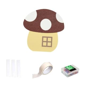 Imagem de Bothyi Placa de Foto de Boletim de Feltão Proteção da Parede Proteção da superfície Scret Scratch Memo Board Protector Cafe for Bedroom, Cogumelo