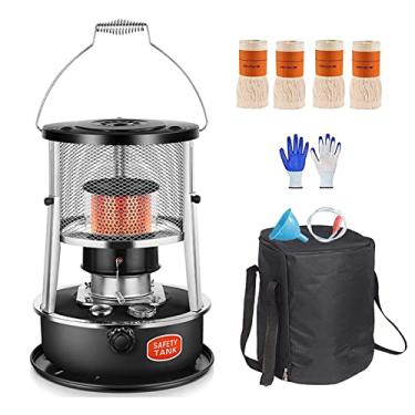 Imagem de Aquecedor portátil de fogão a querosene de 4,5 L para interior e exterior, aquecedores de emergência não elétricos com economia de energia para barraca doméstica, fogão de acampamento elevável para