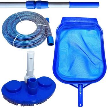 Imagem de Kit limpeza para piscina de montar mangueira 4m e cabo de 2m - Pooltec