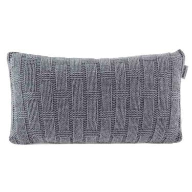Imagem de Almofada Rinzeira Tricô Treliça 30x50 Prata Kacyumara