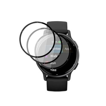 Imagem de WUNIAK [Pacote com 3] para Garmin vívoactive 6 Health and Fitness GPS Smartwatch, filme PMMA e borda curvada 3D, cobertura total, antiarranhões, sem bolhas e compatível com capas para Garmin