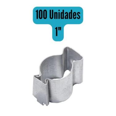 Imagem de Abraçadeira Tipo D Cunha Aço (1/2, 3/4, 1") - 100 Unidades - Perfilaço