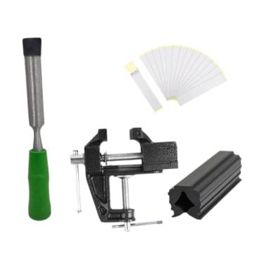 Imagem de Colaxi Kit de Golf Grip para Regremping Golf Club, Ferramenta de Remoção de Fita de Grip, Conjunto Profissional de Segurança, Cramp de Tocão de Borracha , Alça Verde