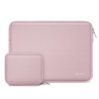 Imagem de MOSISO Capa para laptop de 16 polegadas, 15 a 15,6 polegadas compatível com MacBook Pro de 16 polegadas, HP, Acer, Dell, Lenovo, ASUS Notebook, bolsa de neoprene para computador com capa pequena, rosa