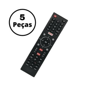 Imagem de Kit 5 Controle Compatível Smart Tv Semp TCL Ct-6810 6840 - FBG