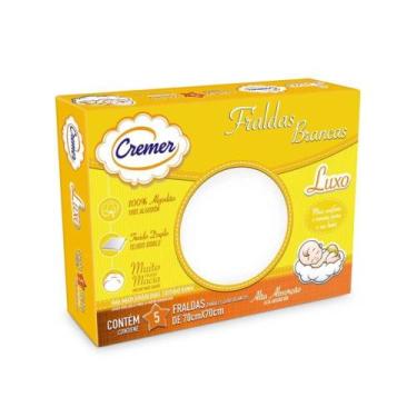 Imagem de Cremer Luxo Fralda De Pano Branca C/5