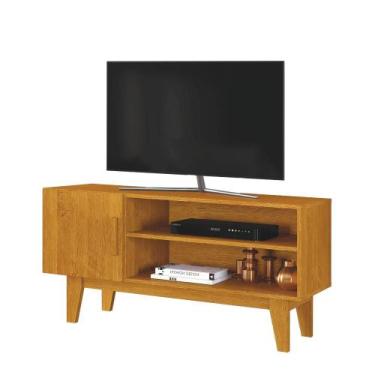 Imagem de Rack Estante Pequeno Madeira Minimalista Sala Quarto Luxo - CS MOVEIS,