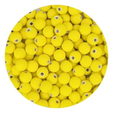 Imagem de Miçanga Emborrachada 8mm 200un p/ Montar Pulseira Infantil Terço Brinc