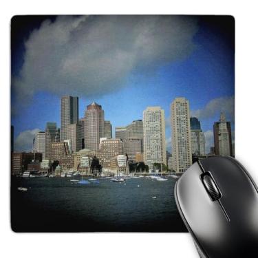 Imagem de 3dRose Mouse pad LLC 20 x 20 x 0,63 cm, horizonte do centro de Boston em holofote (mp_21730_1)