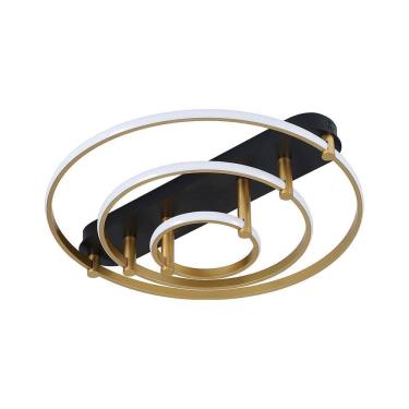 Imagem de Plafon Skylight Listo 3106m Led Bivolt Preto-dourado