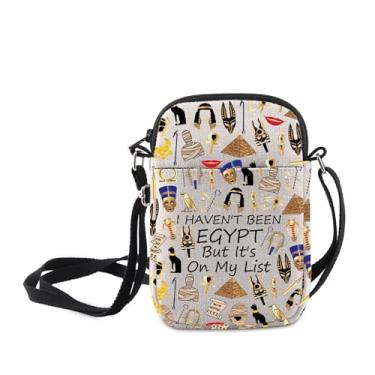Imagem de MNIGIU Bolsa tiracolo Egypt Symbols Souvenir Gift I Haven't Been Egypt But It's On My List Egypt, I Haven't Been Egypt But It's on My List