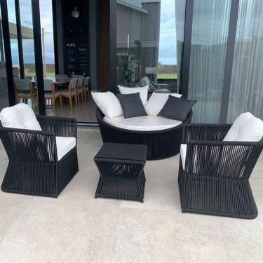 Imagem de Conjunto De Chaise 1 Chaise + 2 Poltronas + Mesa Centro