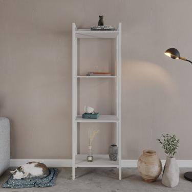 Imagem de Estante Para Livros Industrial Aço Multiuso 4 Prateleiras 146x45cm Active Yescasa Branco Chess/est.branco