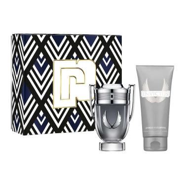 Imagem de Kit Perfume Invictus Platinum Edp Paco Rabanne Masculino 100 Ml + Gel De Banho 100ml