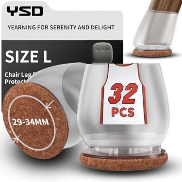 Imagem de YSD Protetores De Silicone Para Pernas Cadeira Com Inclinação <15°, 3 Tamanhos E 2 Formatos, Piso Almofadas Feltro Trava, Pisos Madeira/Azulejo