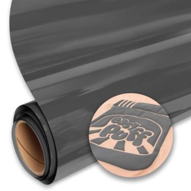 Imagem de Siser Easy Puff Htv 11,8" X 5 Pés - Vinil De Transferência Térmica Puffy (Cinza Escuro) Compatível Com Cortadores Cricut E Silhouette, Certificado Pela Cpsia