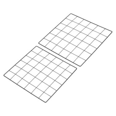 Imagem de PATIKIL Painel de grade de arame de 30,5 x 30,48 cm, 2 unidades, quadros, fotos, fotos, exibição de memorandos, painéis de grade, organizador de parede, painel decorativo para casa, escritório