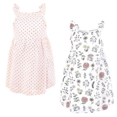 Imagem de Hudson Baby Vestidos de algodão para bebês e meninas, Flores silvestres pastel, 3-6 Meses