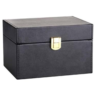 Imagem de AsrMyjcx Caixa de proteção Faraday Box, fácil de transportar, couro PU portátil, caixa de bloqueio de sinal, protetor seguro para telefone