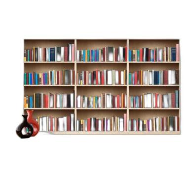 Imagem de Papel De Parede 3D Estante De Livros Fundo Vídeo 3,5M Est06 - Você Dec