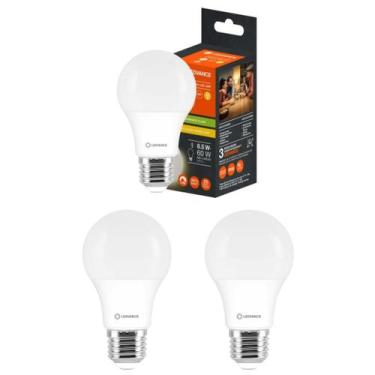 Imagem de 3 Lâmpadas Led Bulbo Dimerizável 8,5w 127v 3000k E27 Branco Quente - L