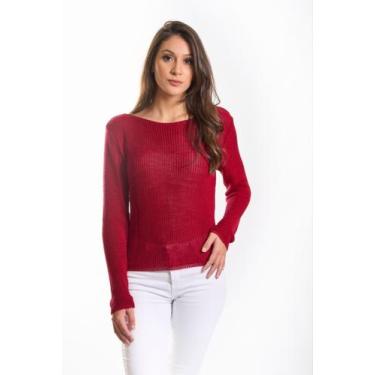 Imagem de Blusa feminina tricot inverno -359 mimo malhas - MIMO MALHAS , Vermelh