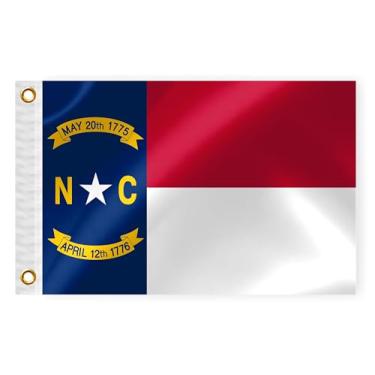 Imagem de Bandeira náutica de barco do estado da Carolina do Norte, 30 x 45 cm, dupla face, 3 camadas, bandeira marítima, nylon, pequeno iate, vela, pontão, barco, quadriciclo, caminhão, motocicleta, bandeira