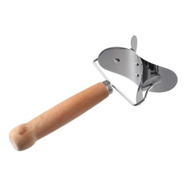 Imagem de couponhub Cortador de rolo de massa grande de aço inoxidável para massa, máquina de assar em casa, torta de cozinha, pizza, pastelaria, ferramentas de enrolar