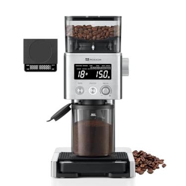 Imagem de MOKKOM Moedor De Café Com Balança De Café Removível Via Conectividade Bluetooth, Moedor De Grãos De Café Cônico Antiestático, 31 Configurações Precisas Para Prensa Francesa/Infusão A Frio/Despejo/Go