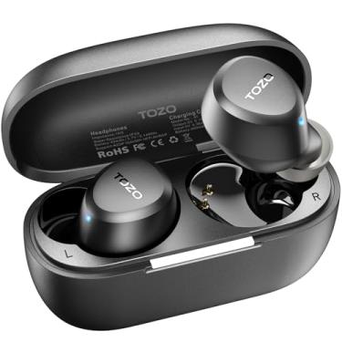Imagem de TOZO A1 Mini fones de ouvido sem fio Bluetooth 5.3 intra-auriculares com microfone embutido, à prova d'água IPX5, som premium imersivo, fone de ouvido com conexão de longa distância