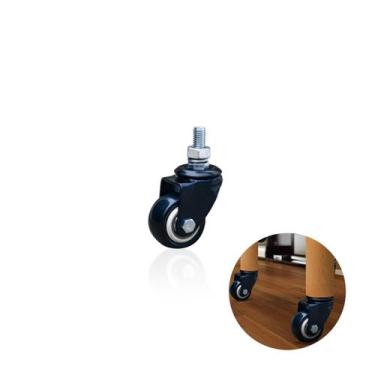 Imagem de Rodizio Giratório Roda de 41mm Com Rolamento Sem Freio Preto - Ajax, P