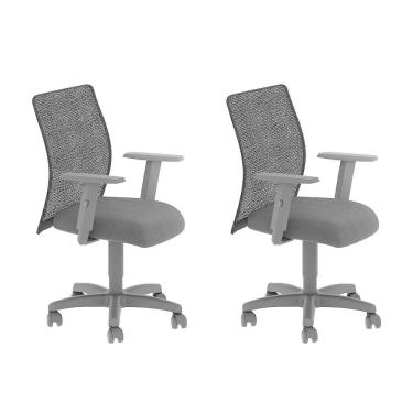 Imagem de Conjunto 2 Cadeiras Executivas Class New Giratória Six Preta