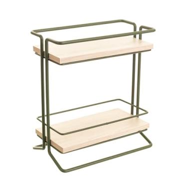 Imagem de Organizador de Temperos Duplo para Bancada de Cozinha Verde Metaltru