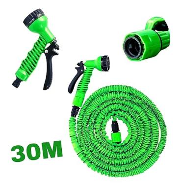 Imagem de Mangueira Expansível com Pistola de Rega, 30 Metros, Verde