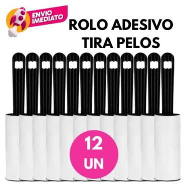 Imagem de Rolo Adesivo Tira Pêlos Com 20 Folhas Adesiva Rolinho Remove Fiapos Ro