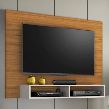 Imagem de Painel para TV Até 49 Polegadas Nuevo Off White/Freijó Trend - Pnr Móveis