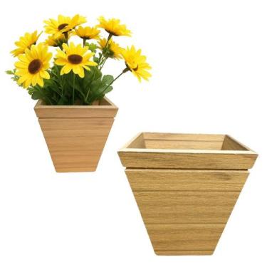 Imagem de Vaso De Plantas Cachepo Decorativo Pequeno Quadrado 13cm - P.A BRINQUE