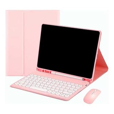 Imagem de Teclado Redondo, Mouse E Capa Para Samsung S6 Lite 10,4polegadas