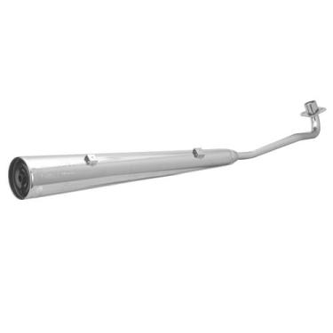 Imagem de Escapamento Modelo Original Cromo Forte Moto Honda Biz 125 2006 a 2010