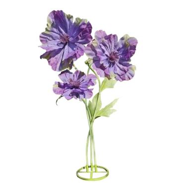 Imagem de ASDFG Flores grandes, decorações artificiais, flores de papel gigantes, decoração de flores grandes para festa de aniversário, jardim, escritório, casa, casamento, formatura, loja, vitrine, 3 peças