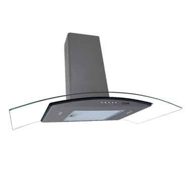 Imagem de Coifa Fogatti De Parede Clean Vidro Curvo Kromanox 90cm