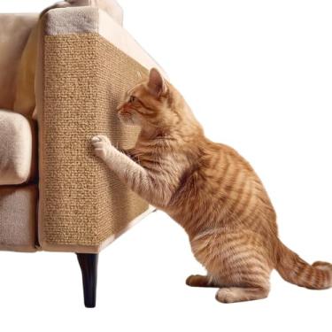 Imagem de Protetor de Carpete Premium: Arranhador de Sofá e Cama 30x50cm P/Gato (BEGE)