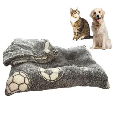 Imagem de Kit Inverno para Pets – Cama/Caminha/Colchão estilo Almofada/Almofadão/Almofadinha Ultra Soft + Cobertor/Manta/Mantinha – Ideal para Cães e Gatos (Tamanho único, Planetas)