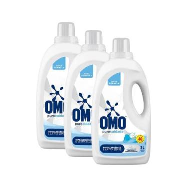 Imagem de Kit 3 Lava-Roupas Líquido Omo Puro Cuidado Galão 3l
