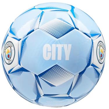 Imagem de Bola de futebol Manchester City FC para adultos adolescentes crianças treinamento futebol tamanho 3, 4 ou 5 Man City Merchandise (azul claro, tamanho 5)