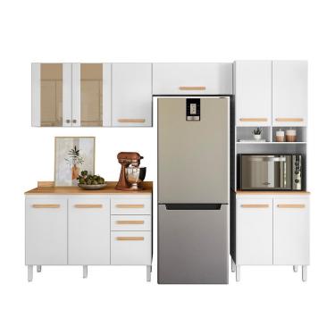 Imagem de Cozinha Modulada Intenza Nubia 4 Peças - Nicioli Branco