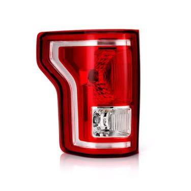 Imagem de OKLPF Luz traseira de freio traseiro compatível com Ford F150 2015 2016 2017 substitui FL3Z13405A, FO2800239, conjunto de lanterna traseira vermelha de substituição, lâmpadas e chicotes incluídos