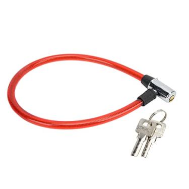 Imagem de Phefop Bloqueando a Combinação de Cabos de Bicicleta de Portas de Arame de Aço Duradouras para Portas de Scooter (Vermelho)