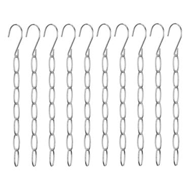 Imagem de ＫＬＫＣＭＳ Cabides de Metal para Armário com Mecanismo Retrátil, Branco 10 peças